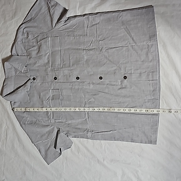 Unbranded Men's X-Large Gray Linen Blend Button Front Shirt with Pockets NWOT - Picture 11 of 13